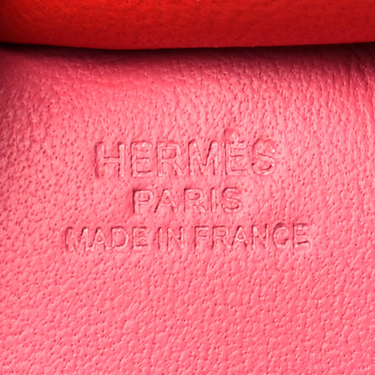 Hermes Milo Lambskin Grigri Rodeo Horse Bag Charm MM Rose Azalee Orange Poppy 3 of 4