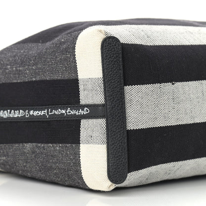 Burberry Coated Canvas Mega Check Sketchbook Medium Reversible Doodle Tote Black 15 of 18