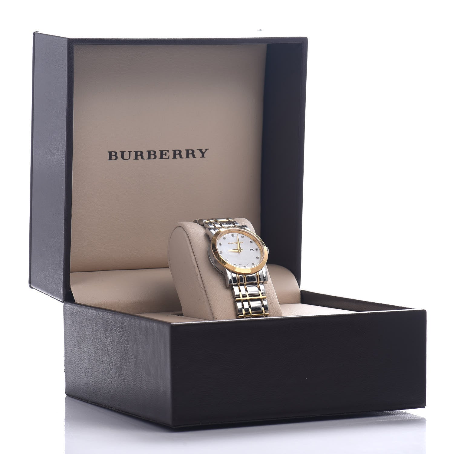Burberry Stainless Steel Diamond Mother of Pearl 28mm Quartz Watch BU1375 5 of 5
