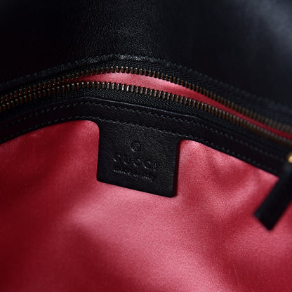 Gucci Velvet Matelasse Loved Embroidered Medium GG Marmont Shoulder Bag Black 5 of 8