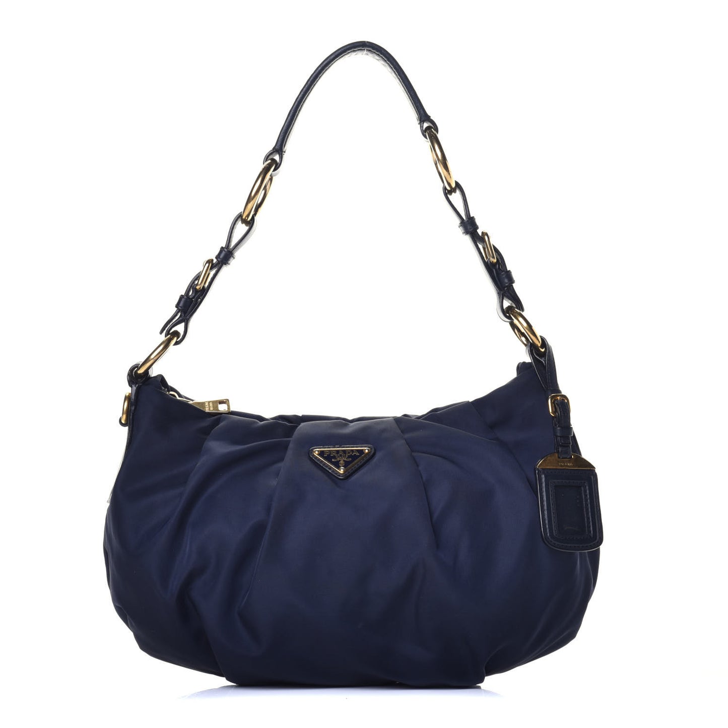 Tessuto Nylon Calfskin Hobo Baltico