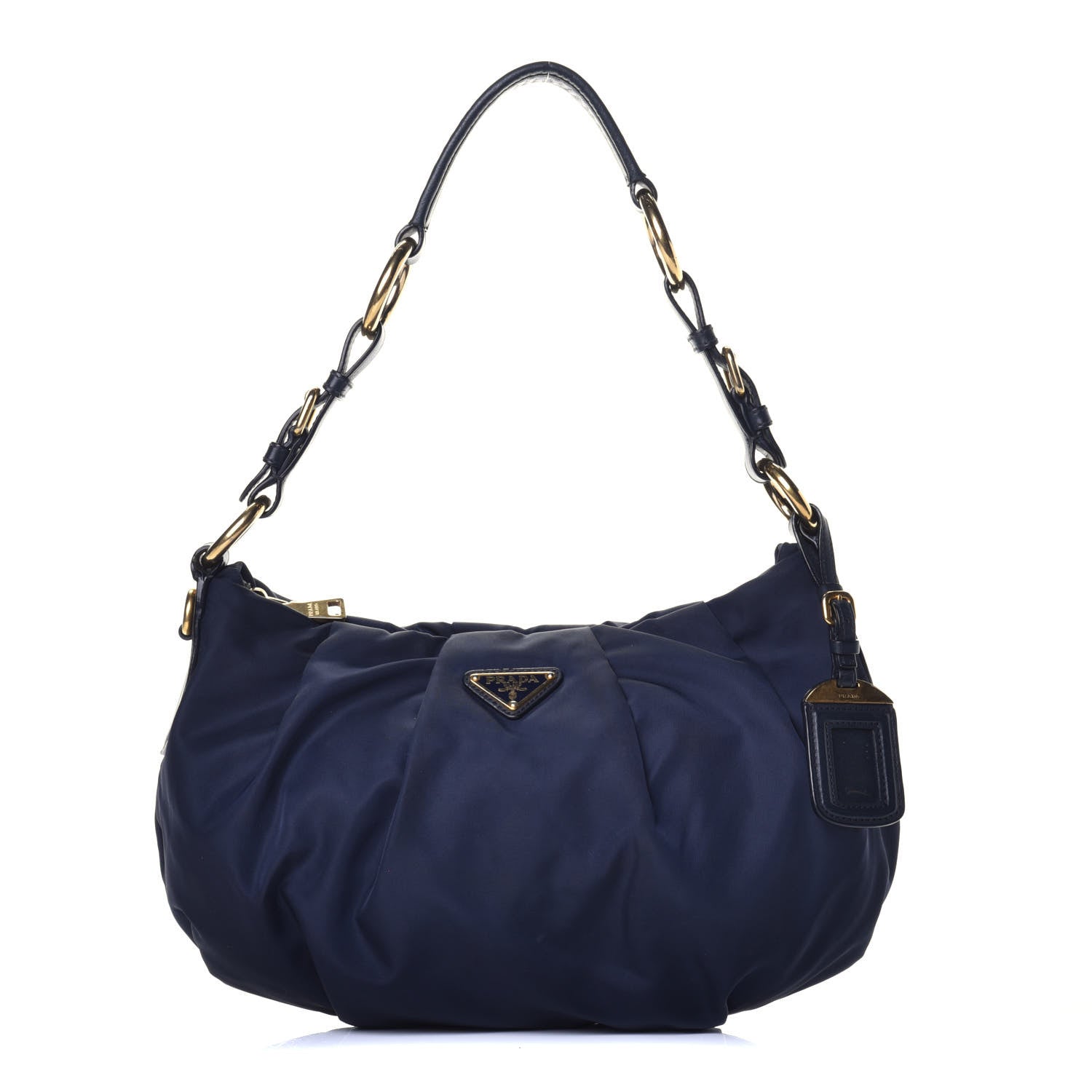 Prada Tessuto Nylon Calfskin Hobo Baltico 1 of 9