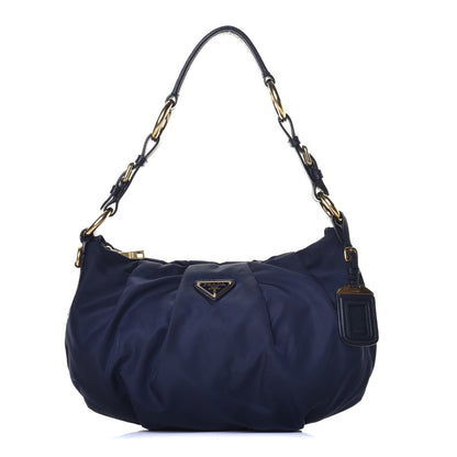 Prada Tessuto Nylon Calfskin Hobo Baltico 1 of 9