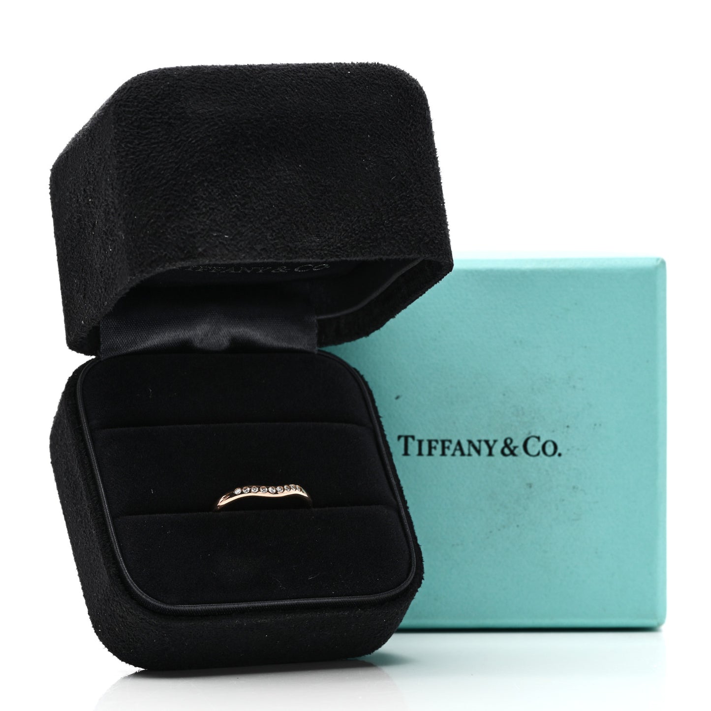 Rose Gold Diamond Elsa Peretti Wedding Band Ring 52 6
