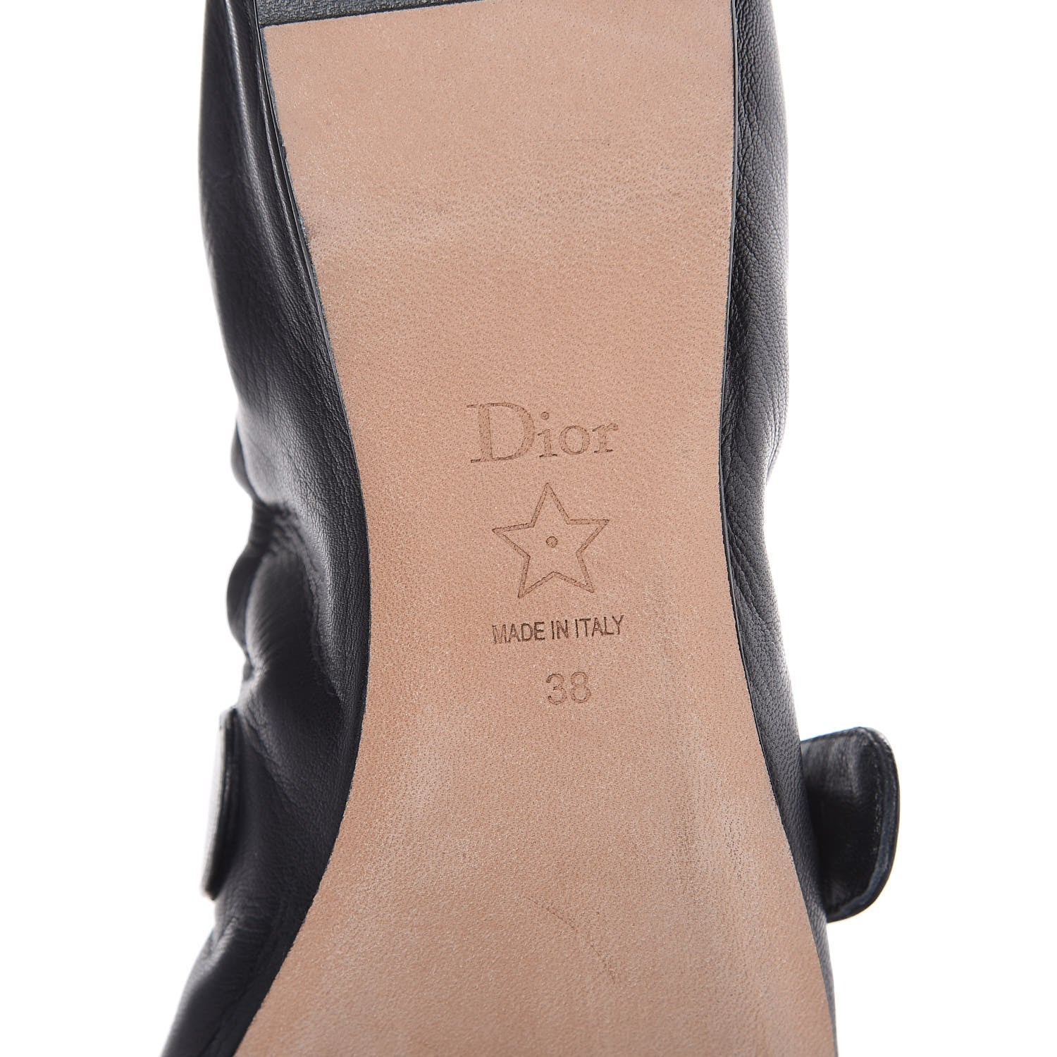 Christian Dior Lambskin Baby-D Ballet Flats 38 Black 7 of 10