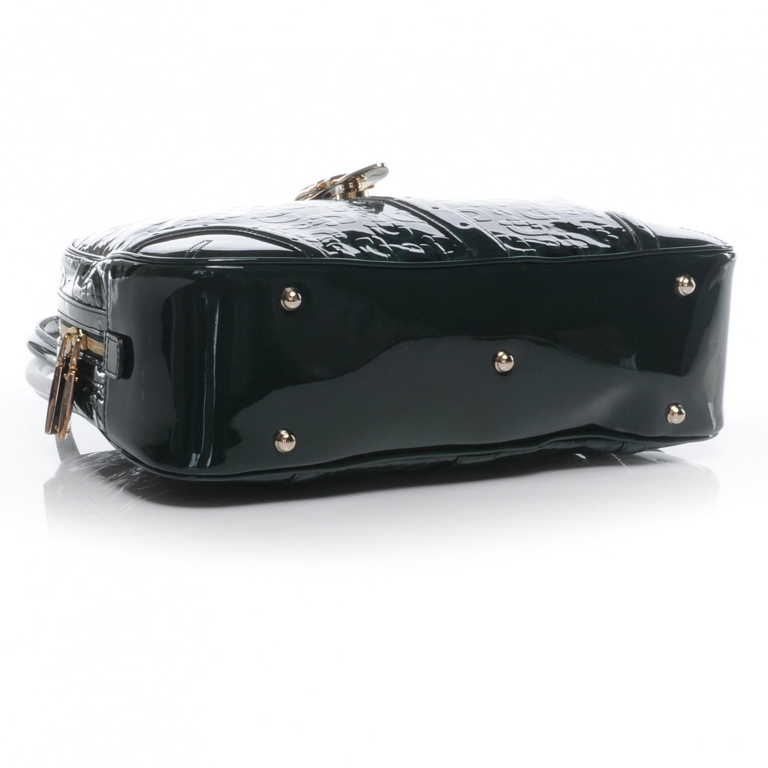 Gucci Patent Horsebit Print Glam Boston Green 4 of 7