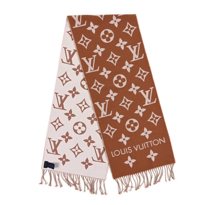 Louis Vuitton Cashmere Monogram Reykjavik Scarf Sand 2 of 3