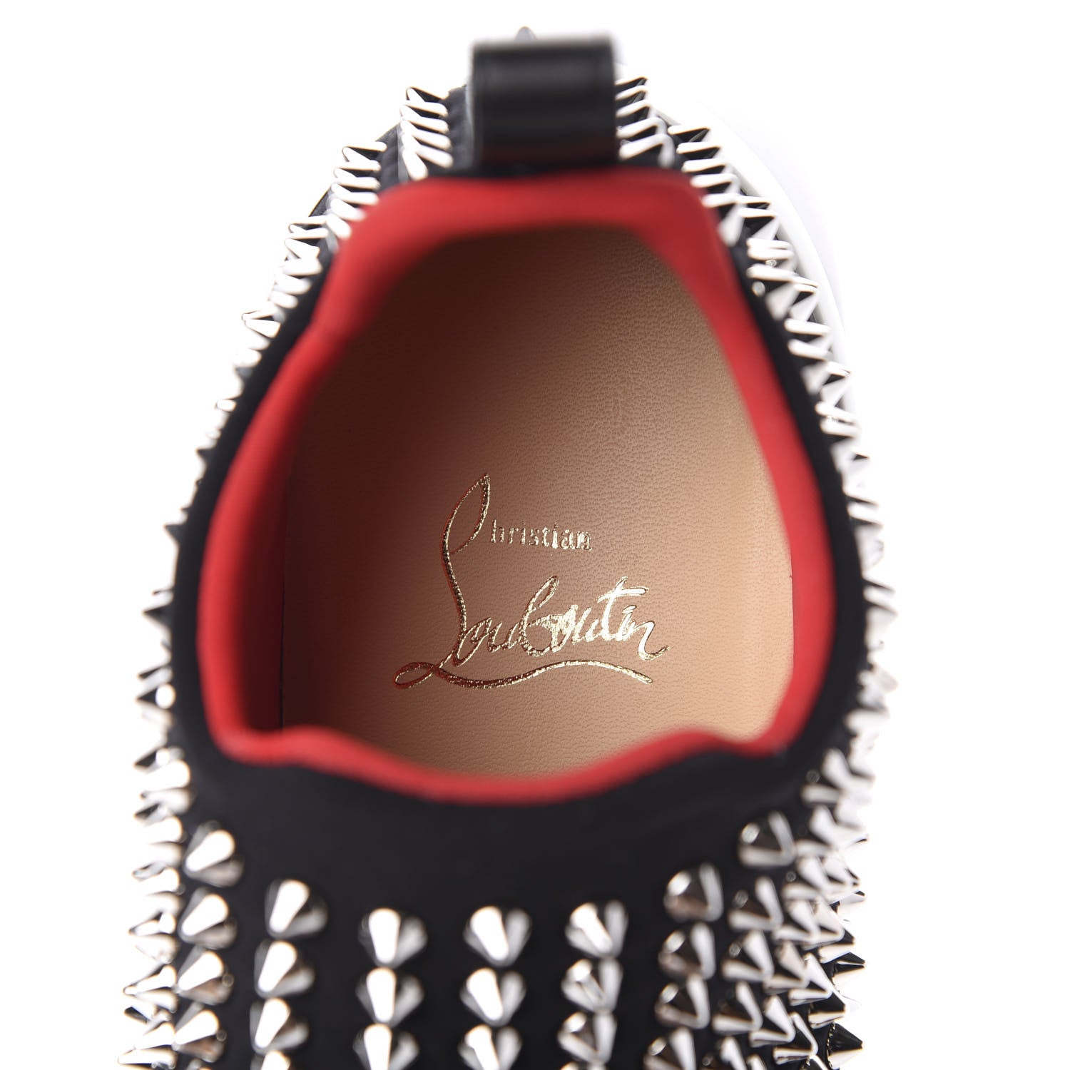 Christian Louboutin Neoprene Spike Sock Donna Flat Sneakers 36.5 Black White 8 of 11