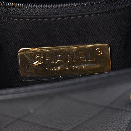 Chanel Grained Calfskin Stitched Small Drawstring Bag Black 6 of 10