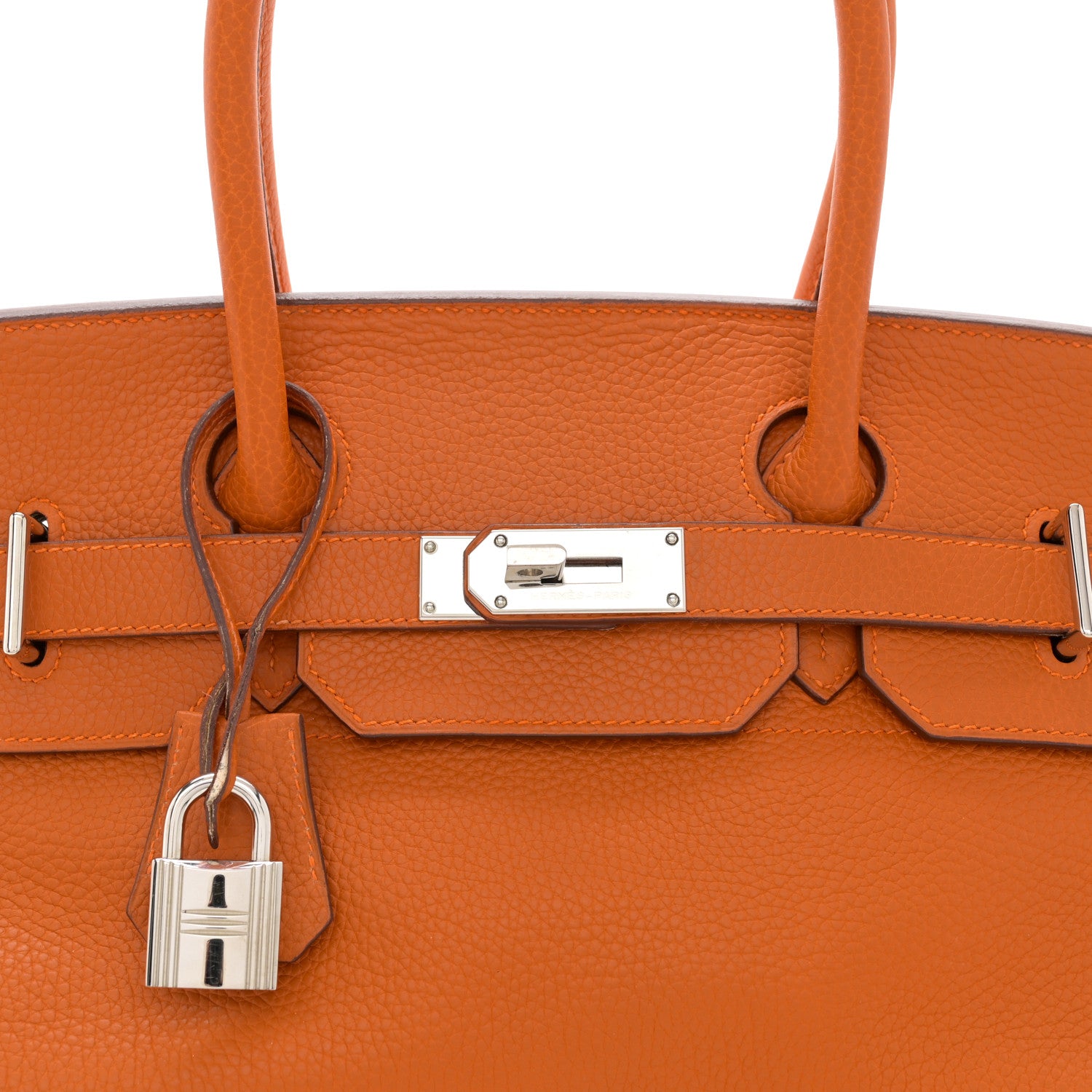 Hermes Taurillon Clemence JPG Birkin 42 Orange 8 of 12