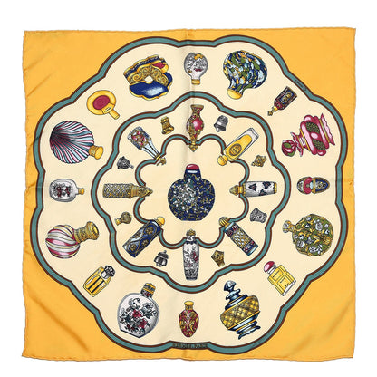 Hermes Silk Qu'Importe le Flacon Pocket Square 1 of 5