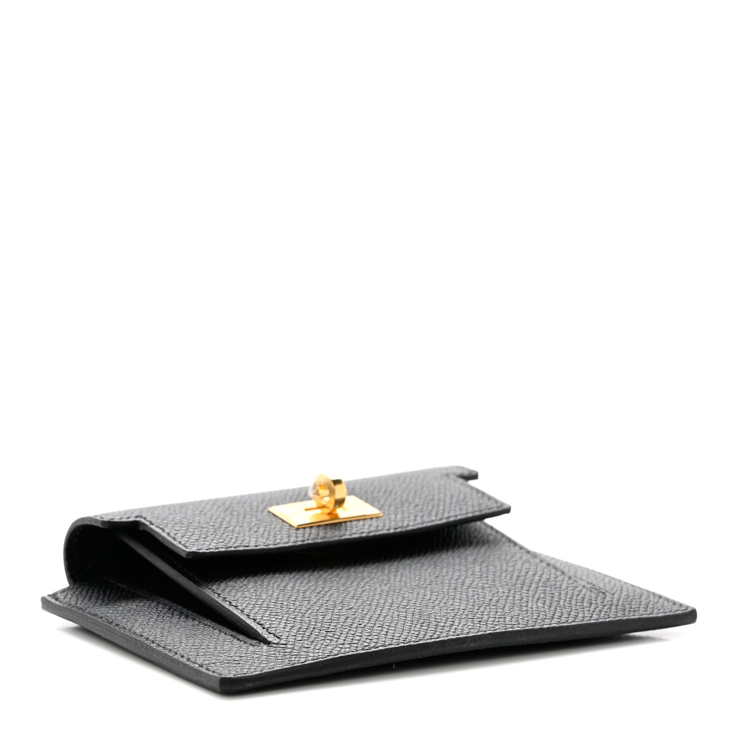 Hermes Epsom Kelly Pocket Compact Wallet Black 4 of 7