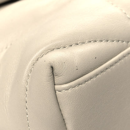 Saint Laurent Lambskin Quilted Toy Loulou Puffer Monogram Chain Satchel Crema Soft 11 of 12