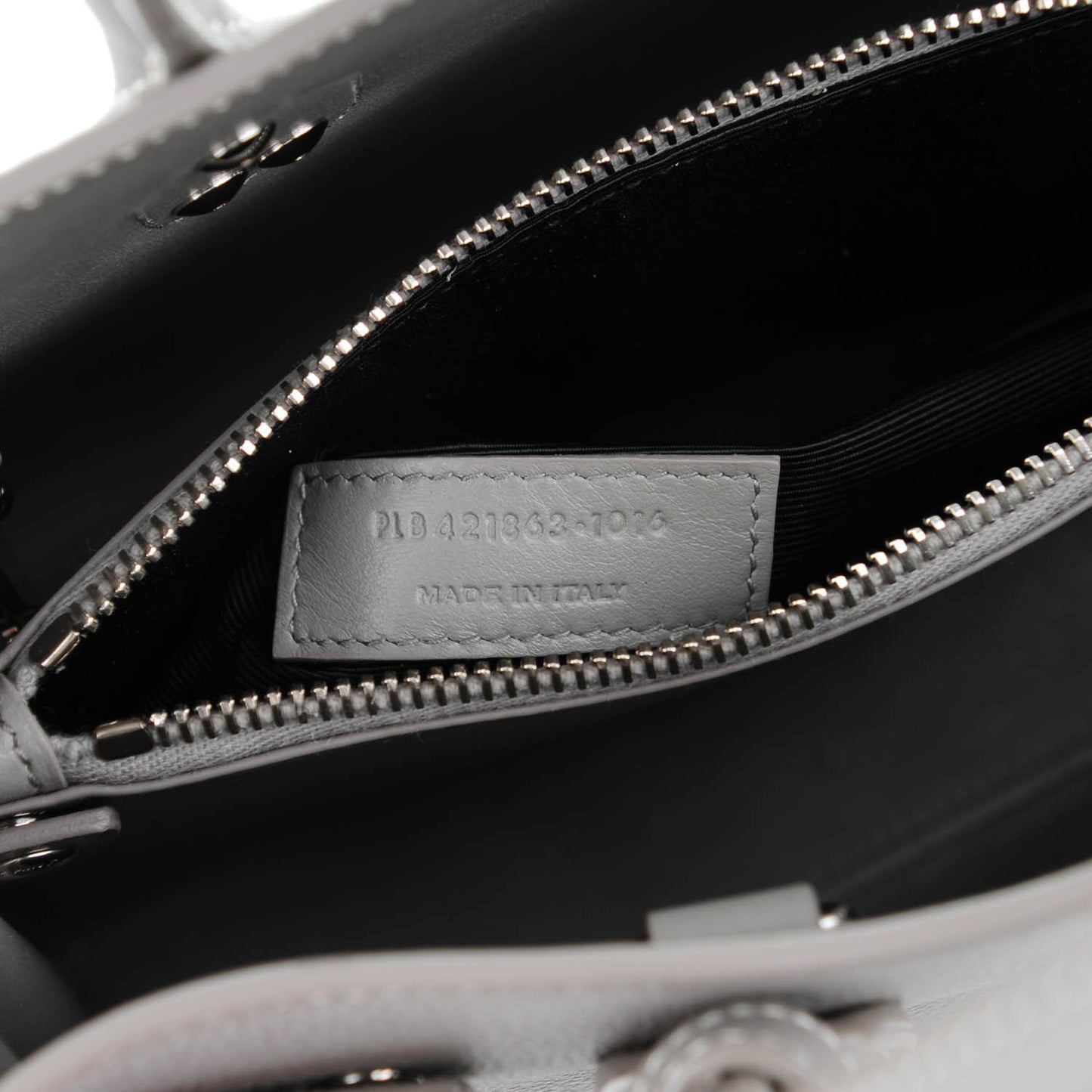 Grained Calfskin Baby Sac De Jour Pearl Grey