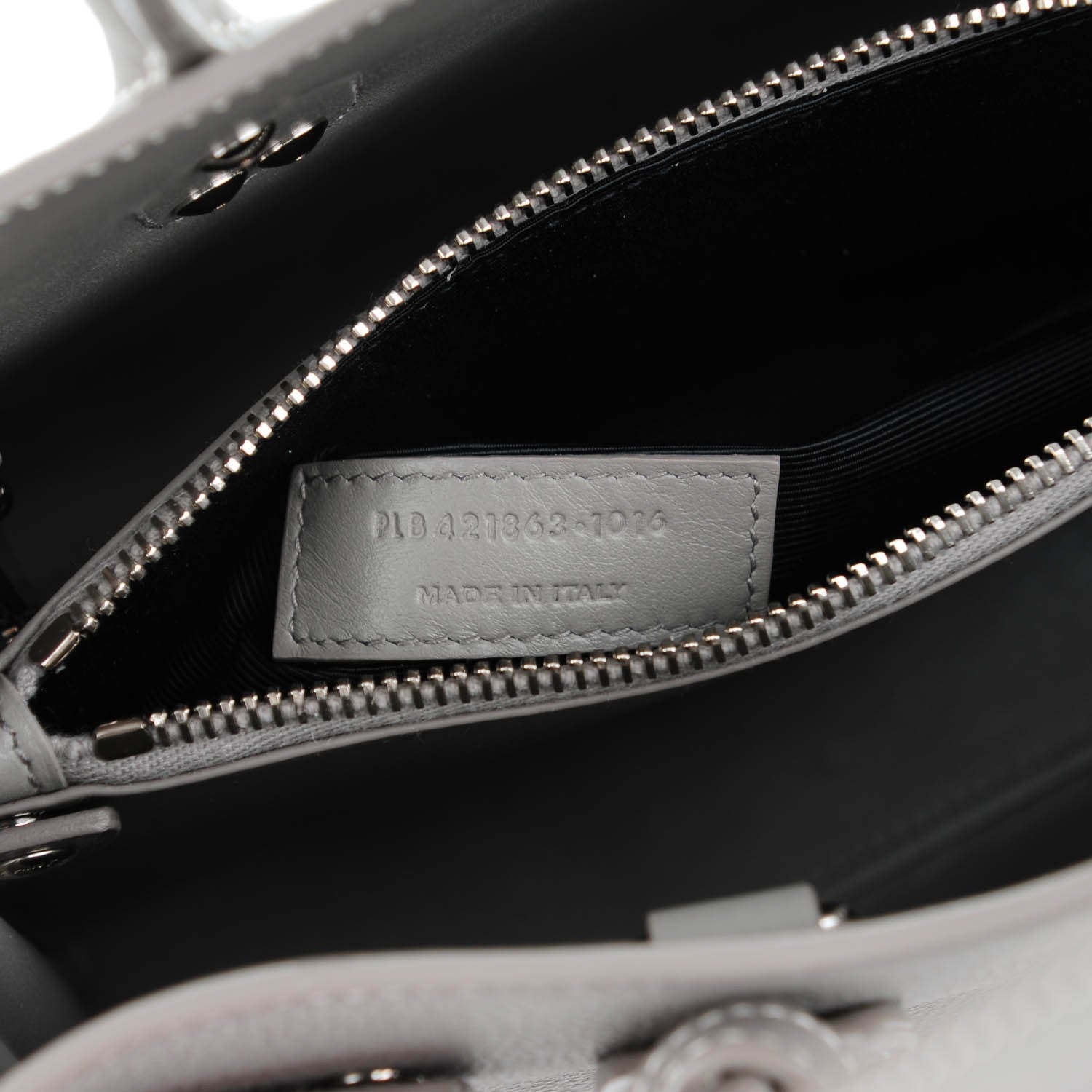 Saint Laurent Grained Calfskin Baby Sac De Jour Pearl Grey 7 of 7