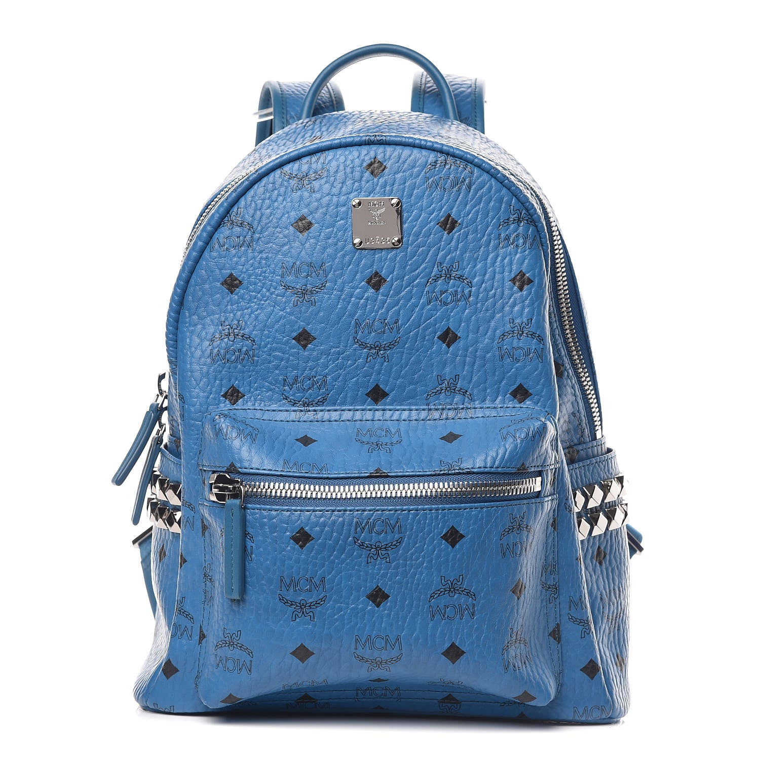 MCM Visetos Small Side Stud Stark Backpack Blue 1 of 9