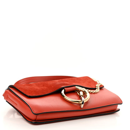 Chloe Suede Calfskin Mini Faye Shoulder Bag Earthy Red 4 of 10