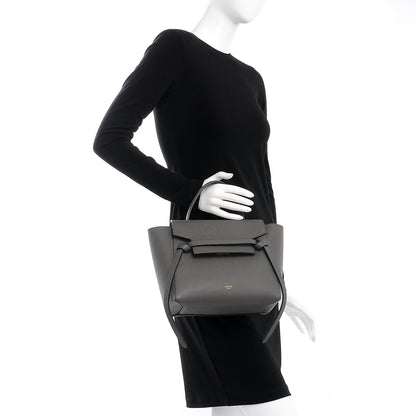 Celine Grained Calfskin Micro Belt Bag Grey 3 of 9