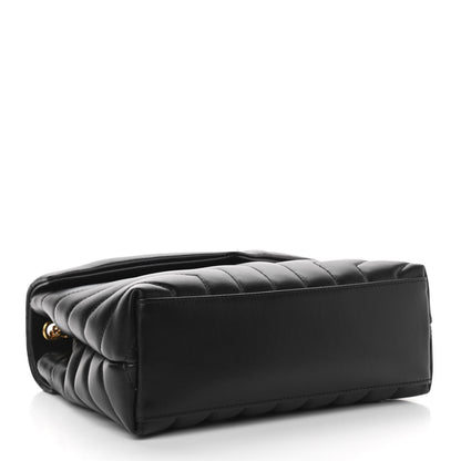 Saint Laurent Calfskin Y Quilted Monogram Small Loulou Chain Satchel Black 3 of 10