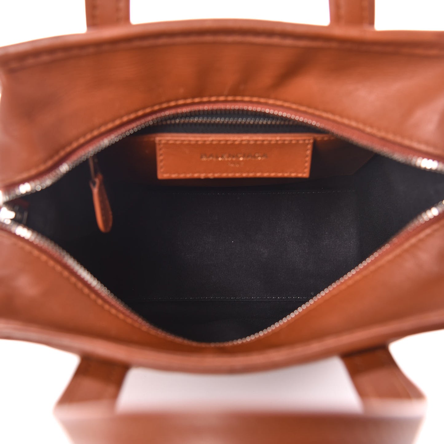 Agneau XS Bazar Shopper Tote Marron Fauve