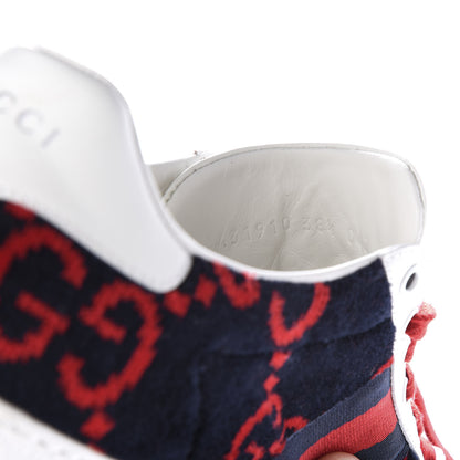 Gucci Terry Cloth GG Monogram Web Womens Ace Sneakers 38.5 Blue Red 9 of 10