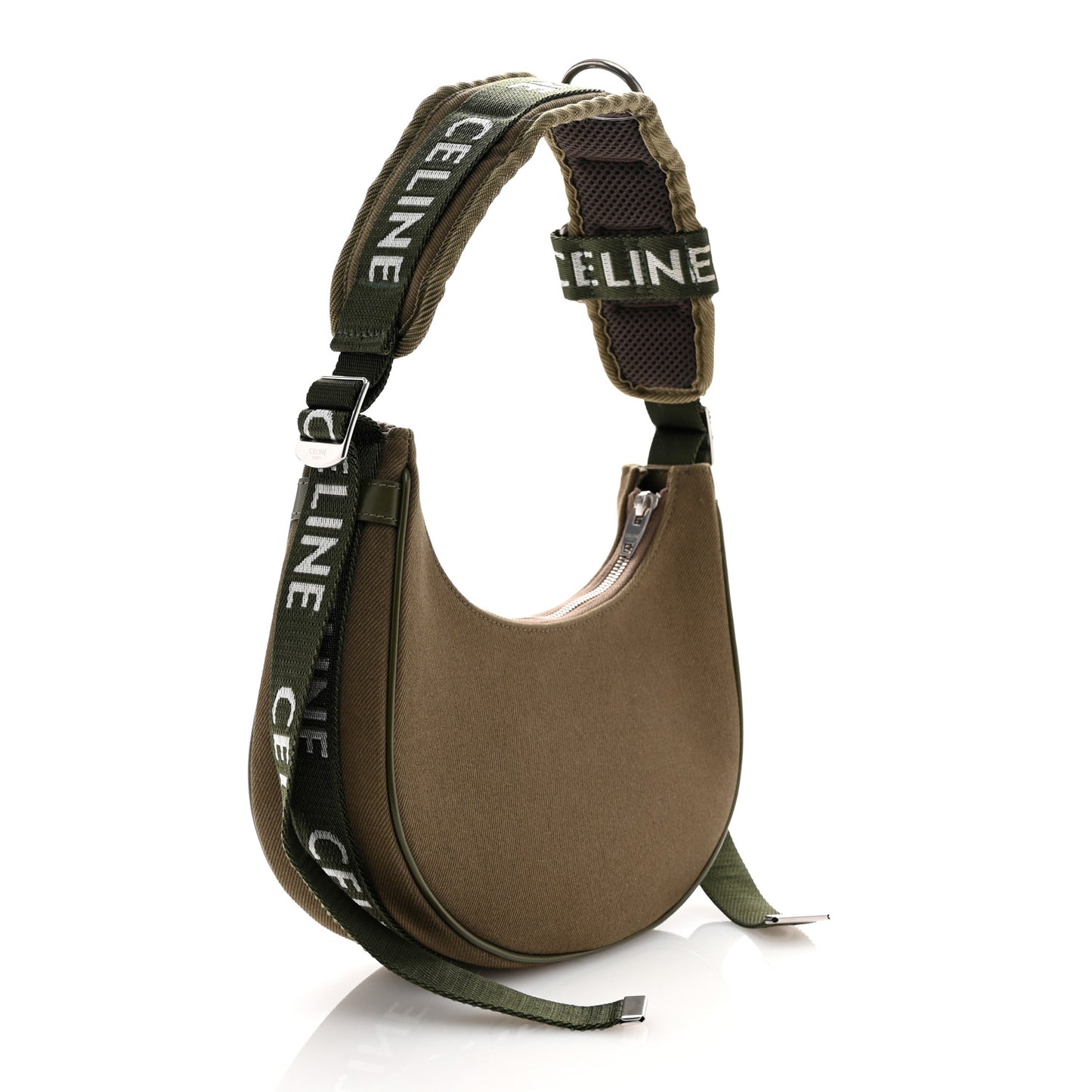 Cotton Gabardine Medium Ava Trekking Shoulder Bag Khaki