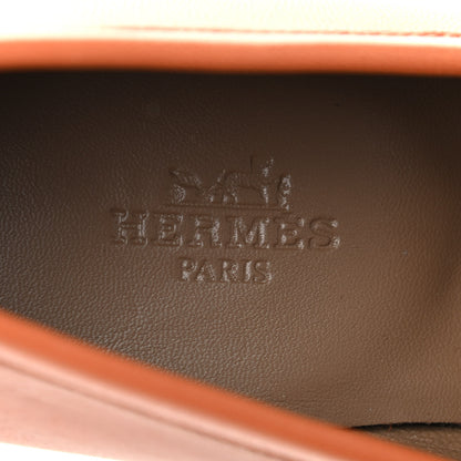 Hermes Goatskin Womens Paris Loafers 36 Gold 7 of 8