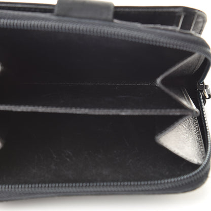 Prada Tessuto Nylon Compact Zip Around Wallet Black 5 of 13