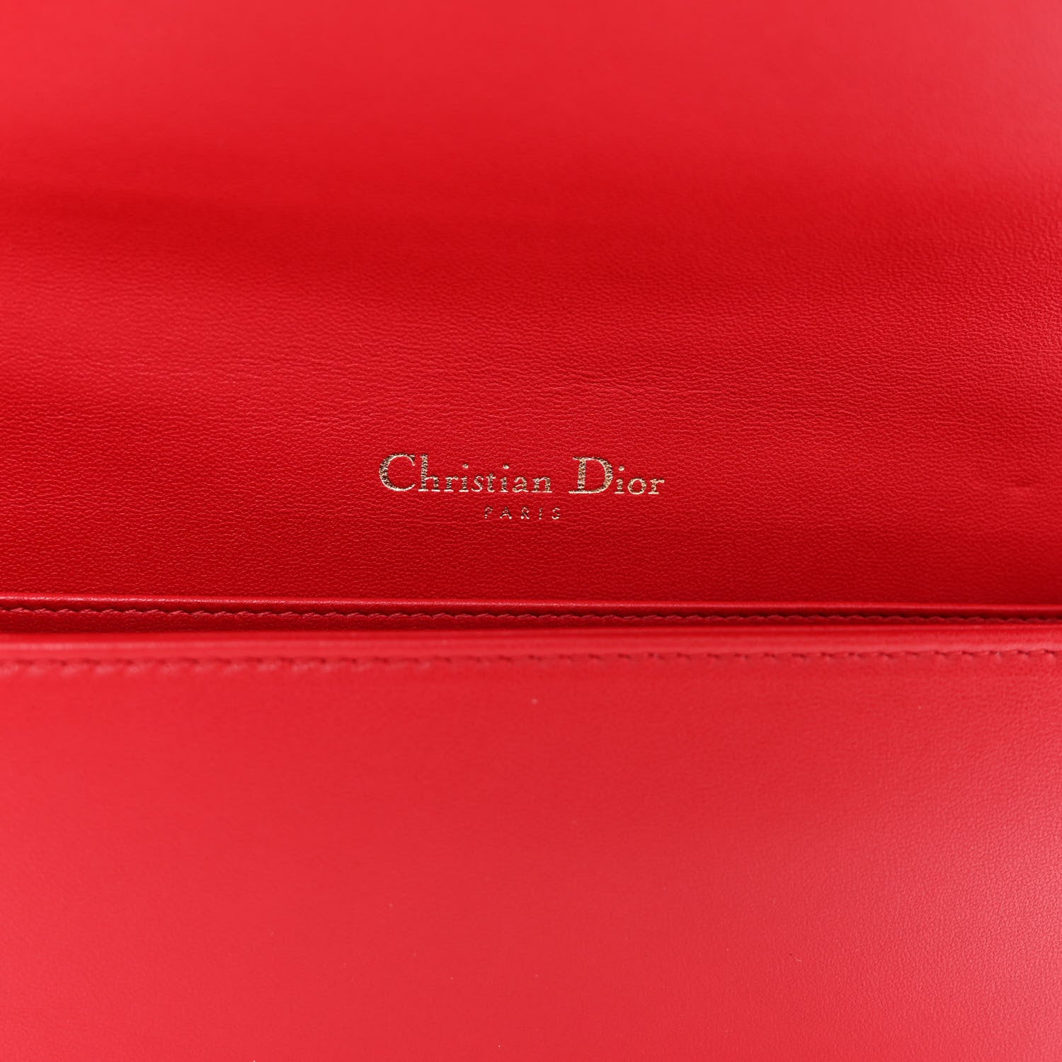 Christian Dior Lambskin Cannage Lady Dior Pouch Red 7 of 10