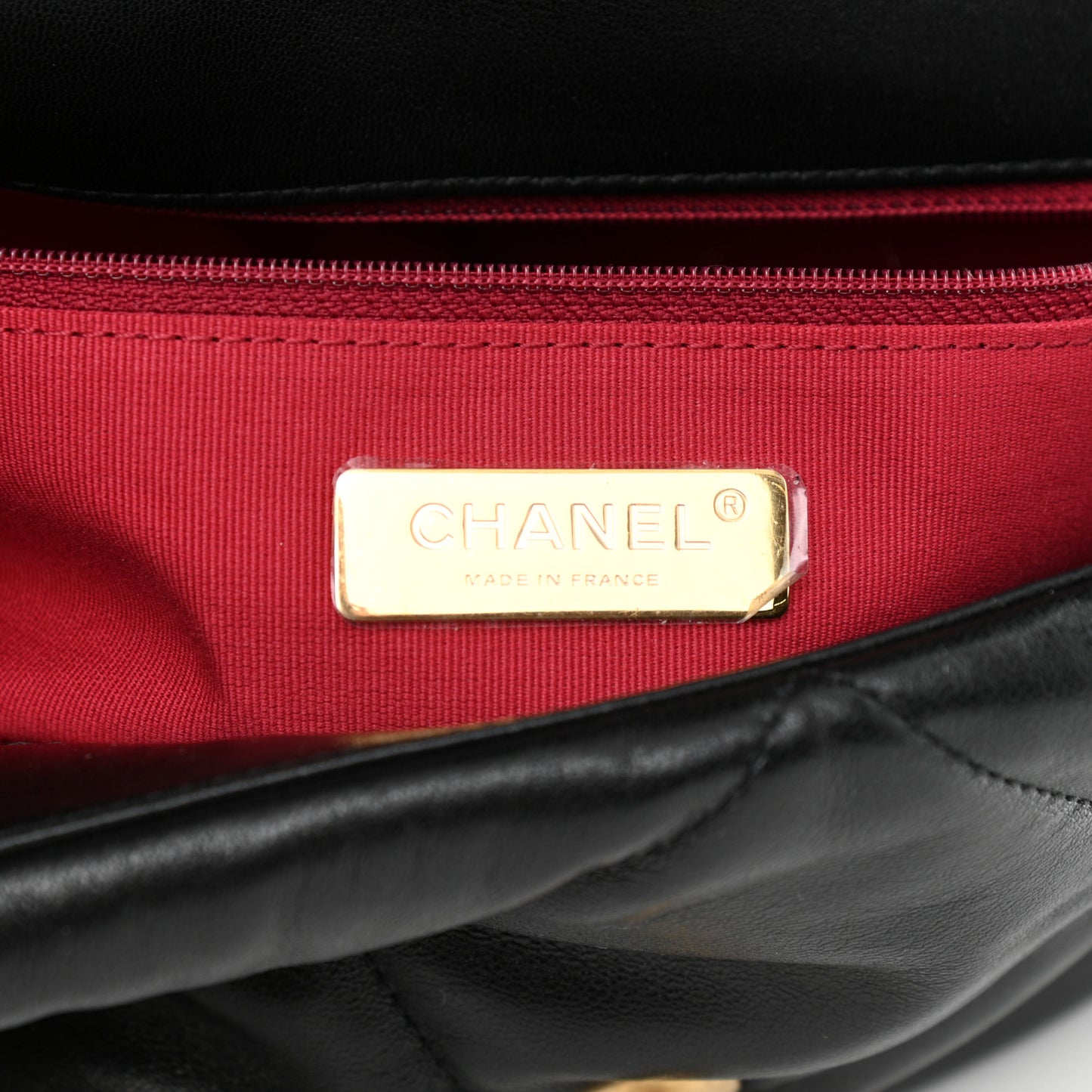 Lambskin Quilted Large Chanel 19 Flap Black