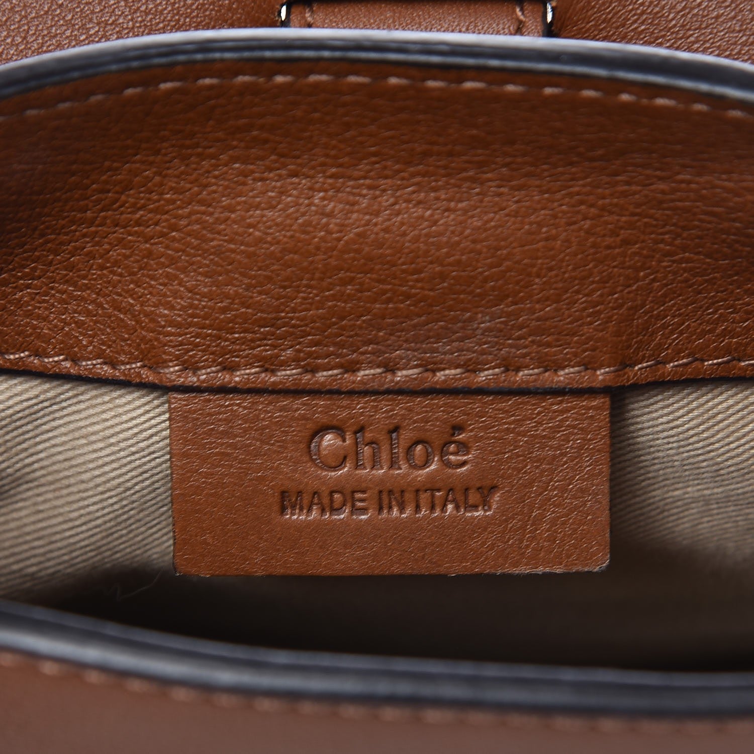 Chloe Suede Calfskin Mini Faye Backpack Tan 7 of 8
