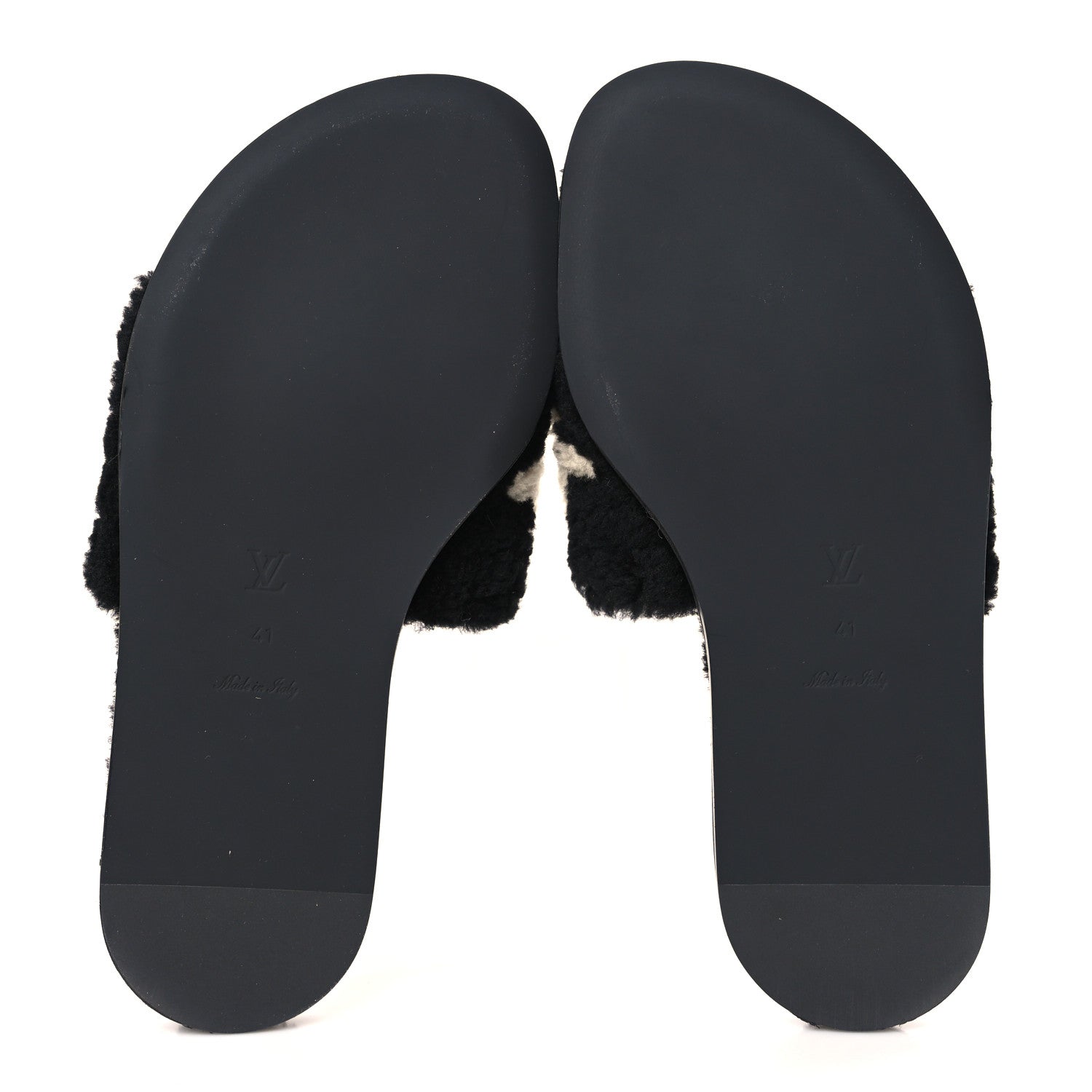 Louis Vuitton Shearling Magnetic Flat Mule 41 Black 5 of 8
