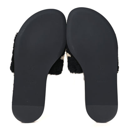 Louis Vuitton Shearling Magnetic Flat Mule 41 Black 5 of 8