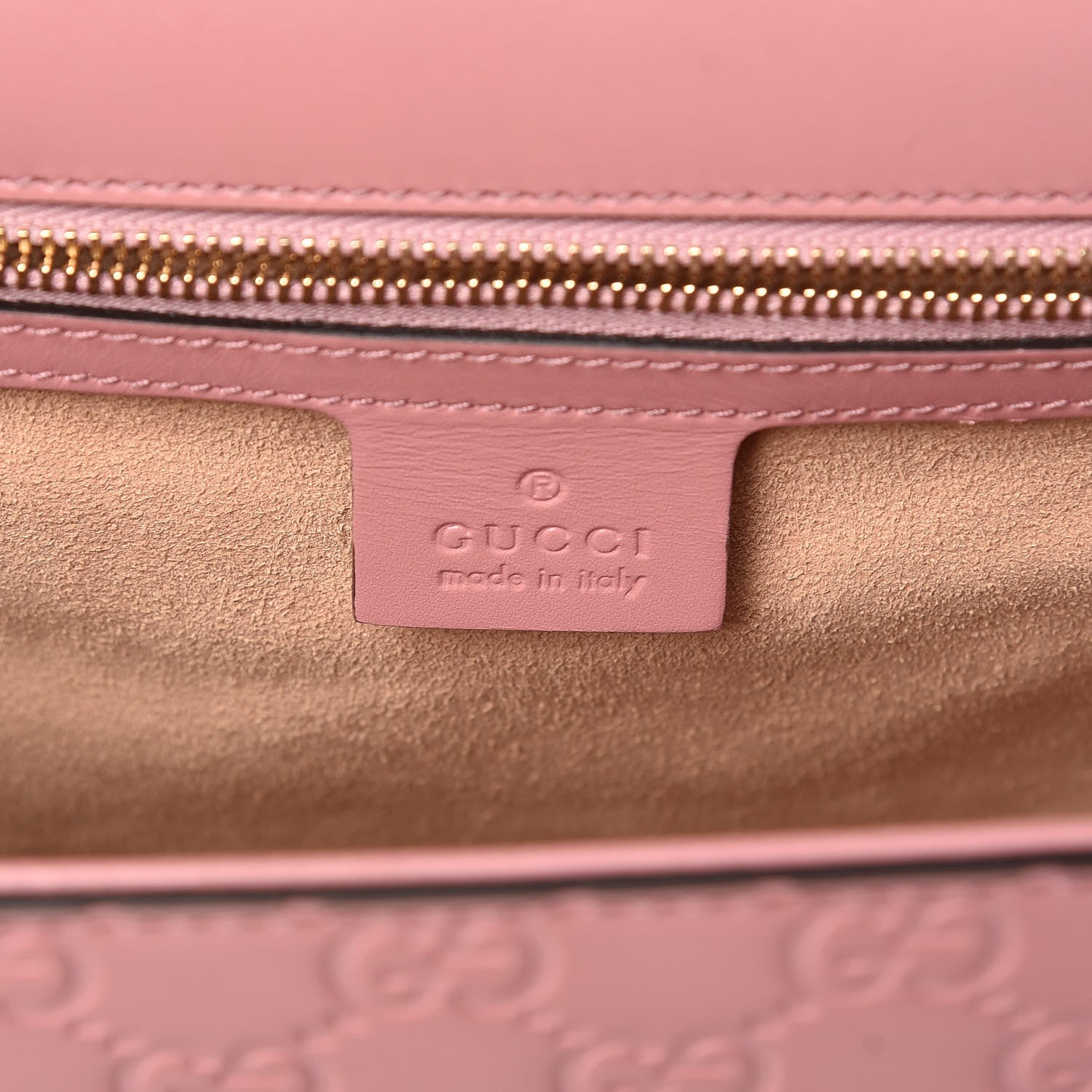 Gucci Guccissima Signature Medium Padlock Shoulder Bag Rose Baby Candy 6 of 11