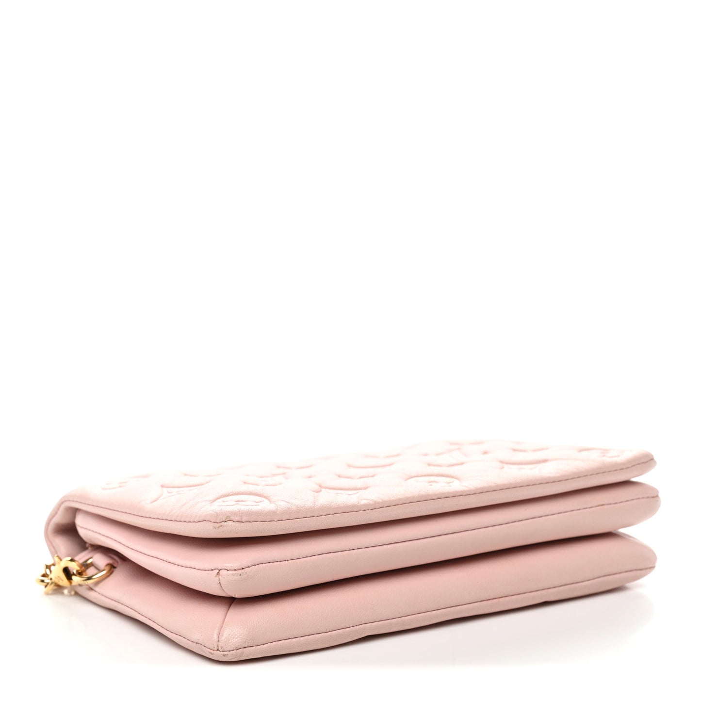 Lambskin Embossed Monogram Pochette Coussin Rose