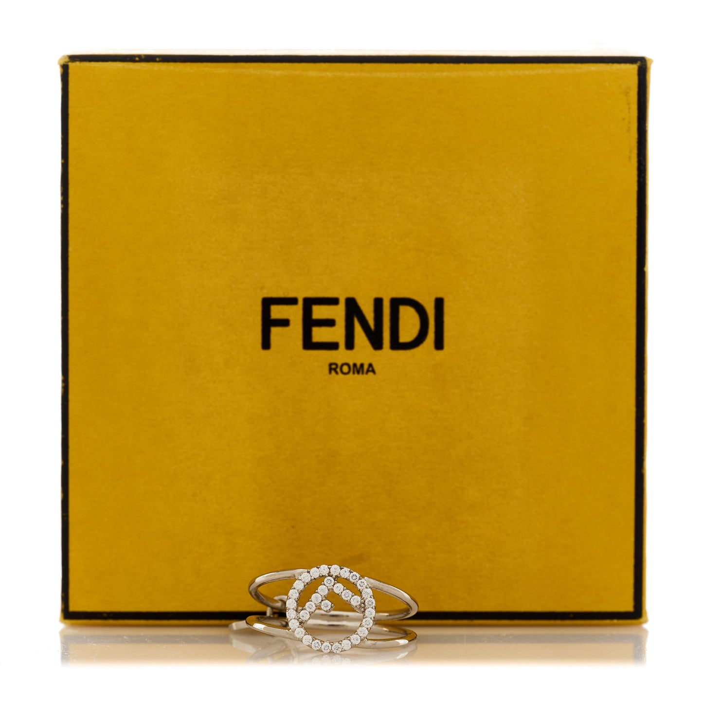 Metal Crystal F is Fendi Ring M Silver