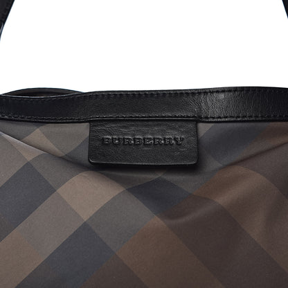 Burberry Nylon Check Small Buckleigh Packable Tote Brown 11 of 11