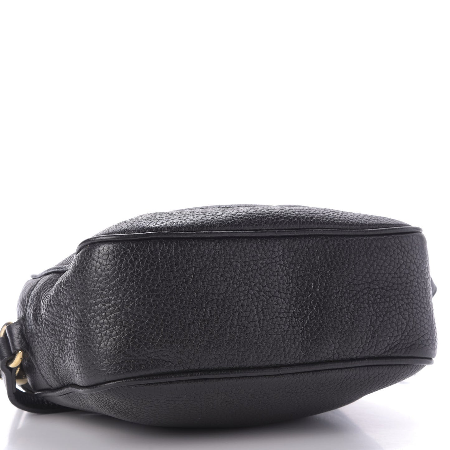 Pebbled Calfskin Small Soho Disco Bag Black