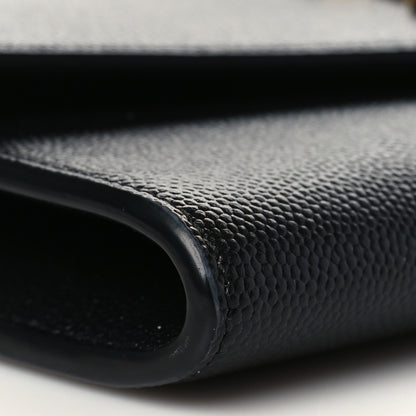 Saint Laurent Grain De Poudre Uptown Chain Wallet Black 10 of 11