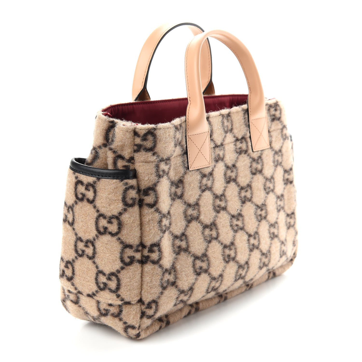 Gucci Covered Wool GG Monogram Childrens Tote Beige Ebony 2 of 9