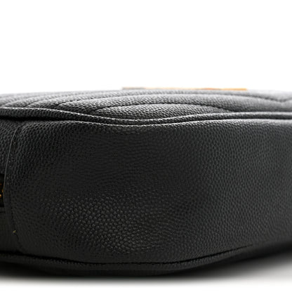 Saint Laurent Grain De Poudre Matelasse Monogram Mini Lou Camera Bag Black 9 of 10