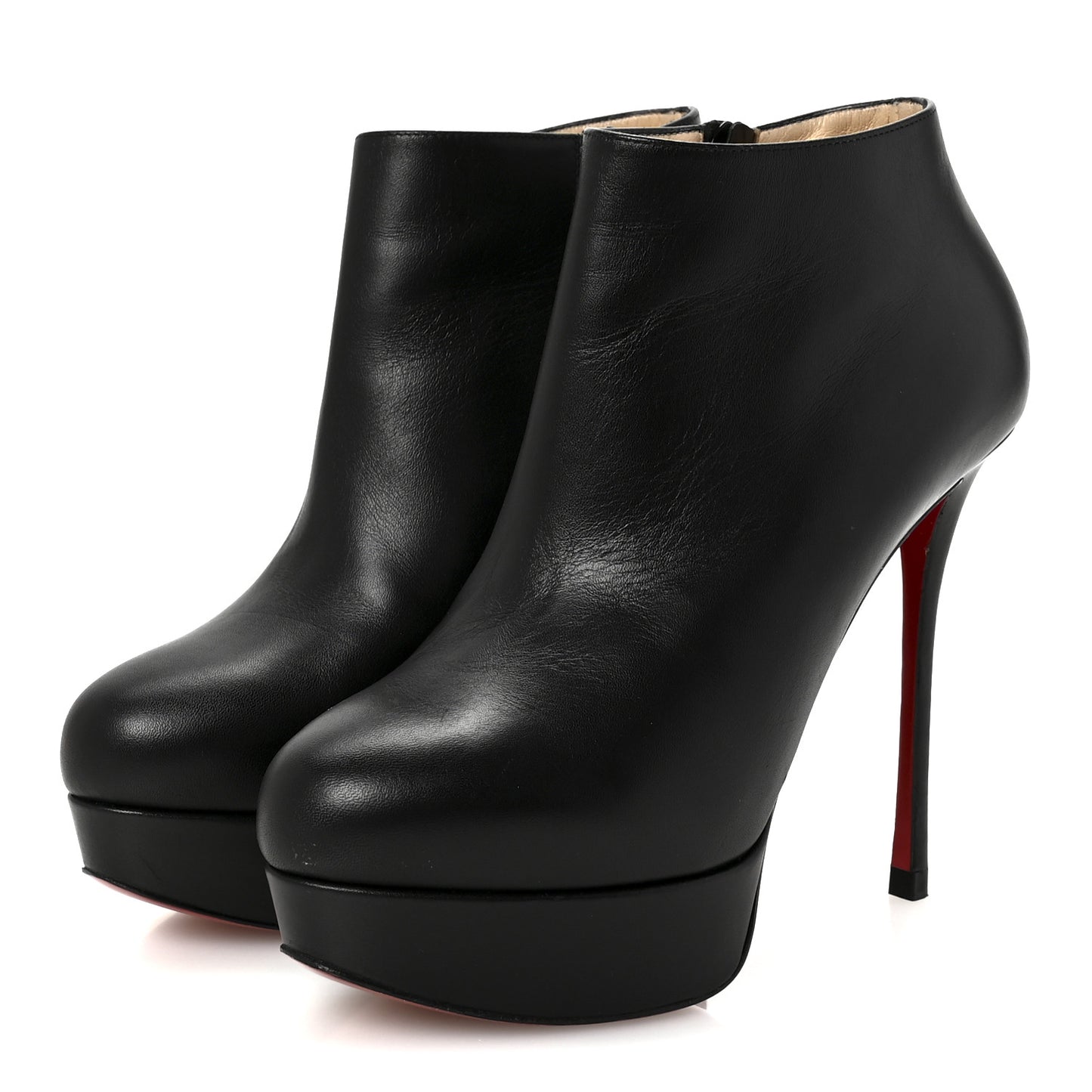 Calfskin Dirdibootie 130 Ankle Booties 36.5 Black