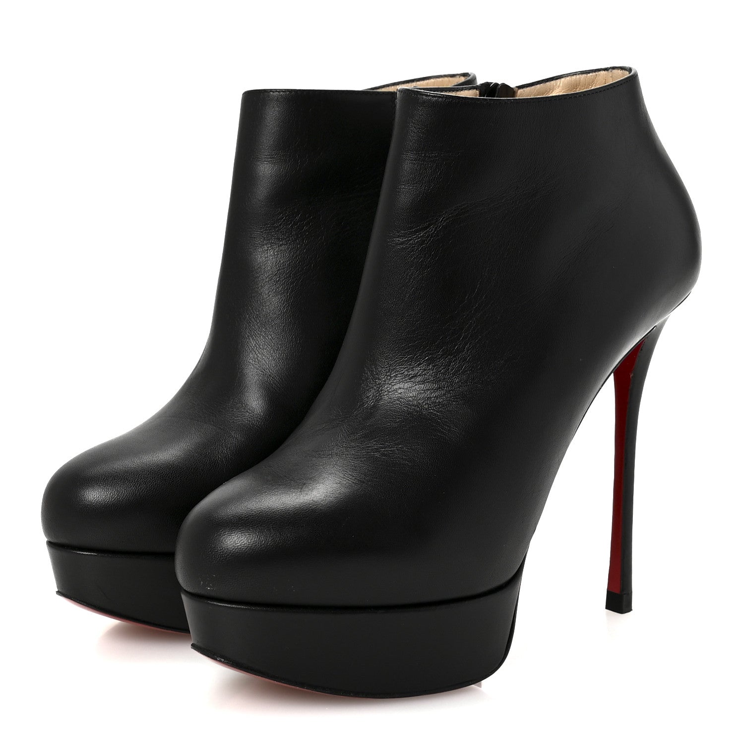 Christian Louboutin Calfskin Dirdibootie 130 Ankle Booties 36.5 Black 4 of 8