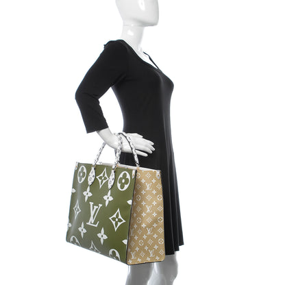 Louis Vuitton Monogram Giant Onthego GM Kaki Beige 3 of 13