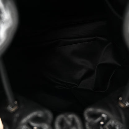 Chanel Glazed Calfskin On The Road Drawstring Tote Black 5 of 10