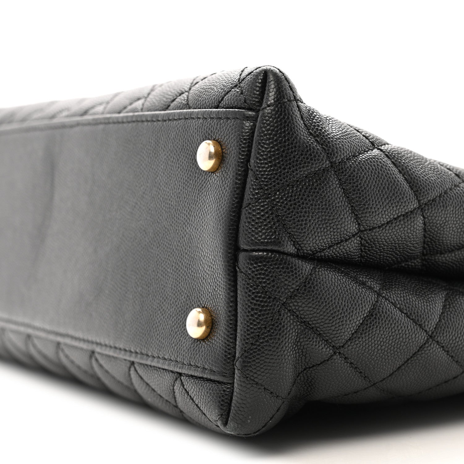Chanel Caviar Lizard Quilted Large Coco Handle Flap Black 1841750
