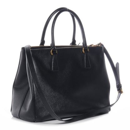 Prada Saffiano Lux Medium Double Zip Tote Nero Black 3 of 11