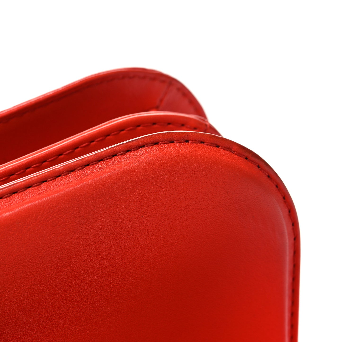 Calfskin Braided Small Chic Flap Red