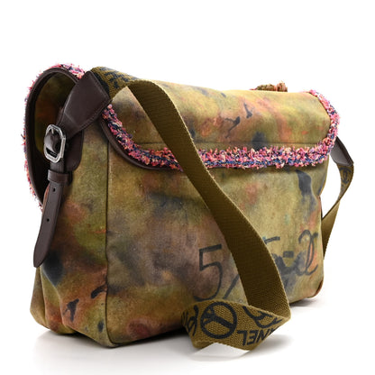 Chanel Washed Toile Large Graffiti On The Pavements Messenger Khaki Multicolor 3 of 10