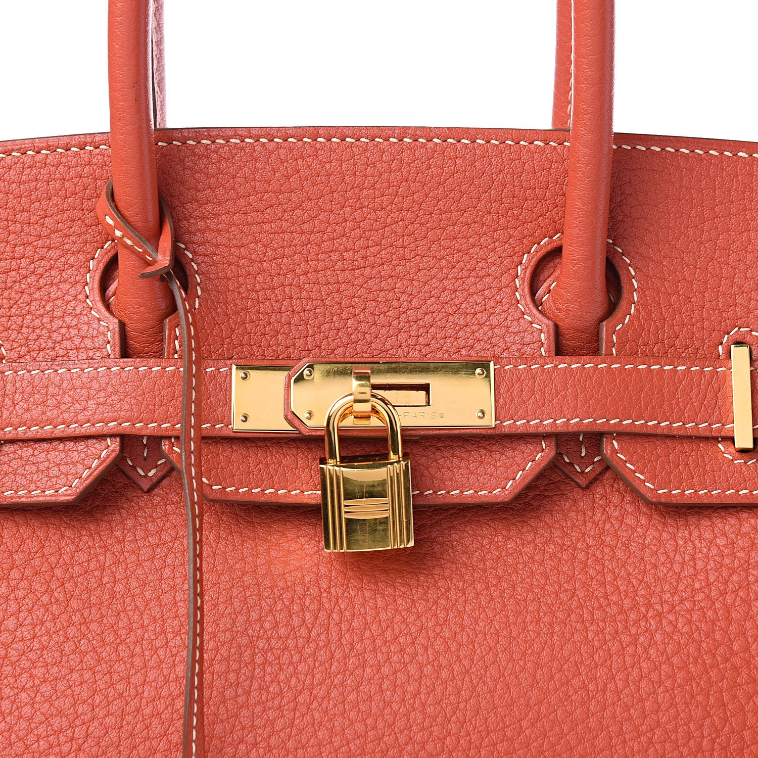 Hermes Taurillon Clemence Birkin 30 Sanguine 12 of 12
